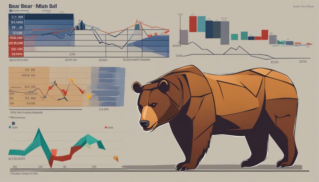 Bear and bull market illustration